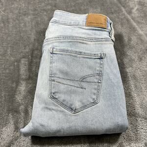 American Eagle Jegging Jeans Womens 2L /26w Blue Denim Next Level Stretch